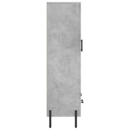 Berkfield Home Highboard Concrete Grey 69.5x31x115 cm Engineered Wood - thumbnail 7