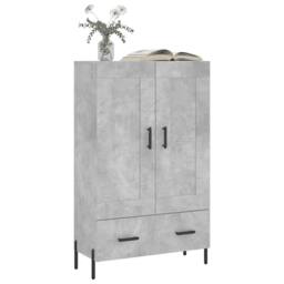 Berkfield Home Highboard Concrete Grey 69.5x31x115 cm Engineered Wood - thumbnail 1