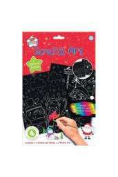 KDMD Festive Christmas Scratch Art 6 Pack in Red