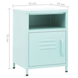 Berkfield Home Nightstand Mint 35x35x51 cm Steel - Size: 35 x 35 x 51 cm - thumbnail 9