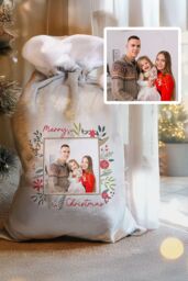 Personalised Memento Company Personalised Photo Upload Christmas Sack in Grey - thumbnail 3