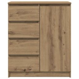 Berkfield Home Sideboard with Drawers Artisan Oak 71x35x84 cm Engineered Wood in Brown - Size: 71 x 35 x 84 cm - thumbnail 6