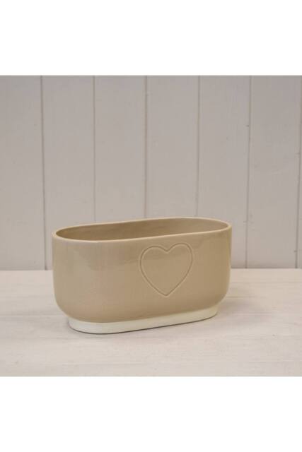 KDMD Cream Debossed Heart Trough - image 1