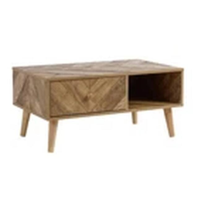 Havendro Coffee Table - 1 Drawer, Natural Storage, Living Room Unit in Brown - image 1