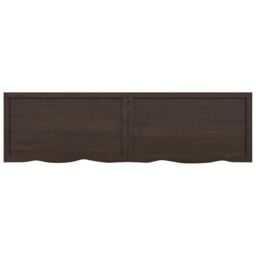 Berkfield Home Wall Shelf Dark Grey 180x50x(2-6) cm Treated Solid Wood Oak in Brown - thumbnail 3