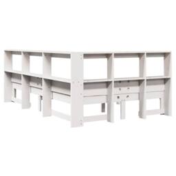 Berkfield Home Decorative Bookcase Bed without Mattress White 135x190 cm Double - thumbnail 9