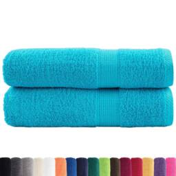 Berkfield Home Premium Shower Towels SOLUND 2 pcs Turquoise 70x140 cm 600 gsm