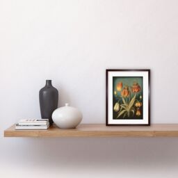 Artery8 Wall Art Print Fritillaria Flower Plant Ernst Haeckel Inspired Plant Study Modern Watercolour Painting Artwork Framed 9X7 Inch - thumbnail 2