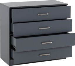 Seconique Dakotia 3 Door Wardrobe Bedroom Set in Dark Grey - thumbnail 6