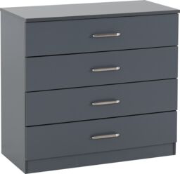 Seconique Dakotia 3 Door Wardrobe Bedroom Set in Dark Grey - thumbnail 5
