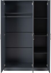 Seconique Dakotia 3 Door Wardrobe Bedroom Set in Dark Grey - thumbnail 4