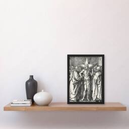 Artery8 Albrecht Durer Doubting Thomas Touches Christ's Wounds Framed Wall Art in White - Size: A4 - thumbnail 2
