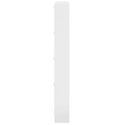 Berkfield Home Shoe Cabinet High Gloss White 59x17x150 cm Engineered Wood - Size: 59 x 17 x 150 cm - thumbnail 7