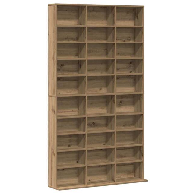 Berkfield Home CD Cabinet in Artisan Oak - 101x23x177.5 cm Made from Engineered Wood in Beige - image 1