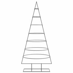 Berkfield Home Metal Christmas Tree for Decoration Black 180 cm - thumbnail 3