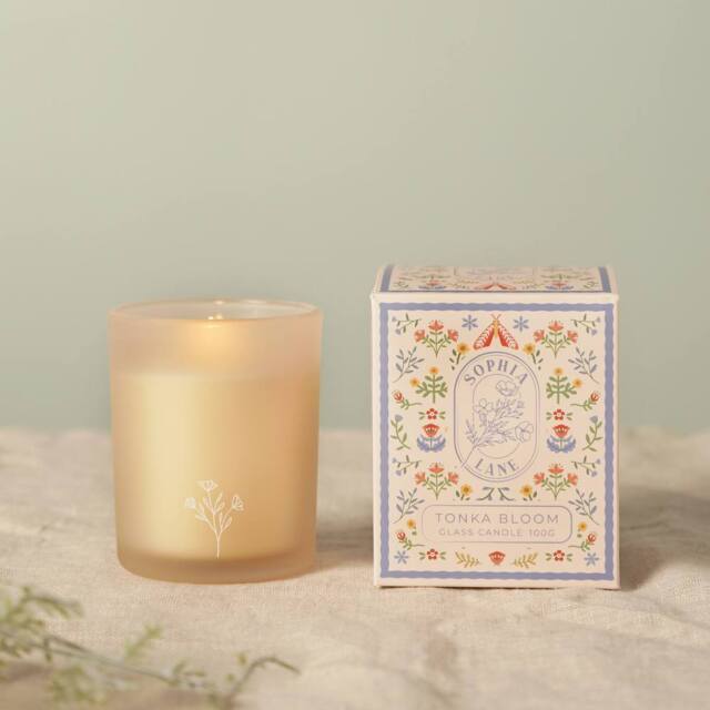 Sophia Lane Tonka Bloom Floral Candle - 100g in Cream - image 1