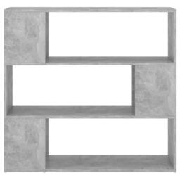 Berkfield Home Classic Book Cabinet Room Divider Concrete Grey 100x24x94 cm - Size: 100 x 24 x 94 cm - thumbnail 5