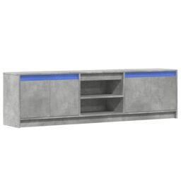 Berkfield Home TV Cabinet with LED Concrete Grey 180x34x50 cm Engineered Wood - Size: 180 x 34 x 50 cm - thumbnail 3