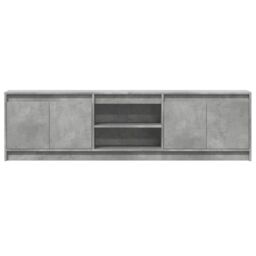 Berkfield Home TV Cabinet with LED Concrete Grey 180x34x50 cm Engineered Wood - Size: 180 x 34 x 50 cm - thumbnail 6