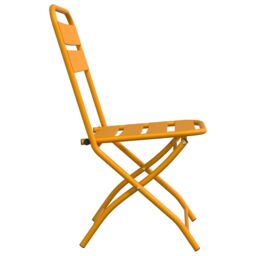 Berkfield Home Folding Garden Chairs 2 pcs Mustard Yellow 42x52x82 cm Powder-coated Steel - Size: 42 x 52 x 82 cm - thumbnail 6