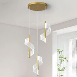 Garwarm 3 - Light LED Gold Cluster Pendant Light in Clear