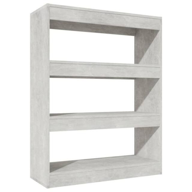 Berkfield Home Book Cabinet/Room Divider Concrete Grey 80x30x103 cm Engineered wood - Size: 80 x 30 x 103 cm - image 1