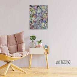 "Artery8 Portrait of Friederike Maria Beer Canvas Wall Art Print Klimt - Size: W18"" x H24""" - thumbnail 3