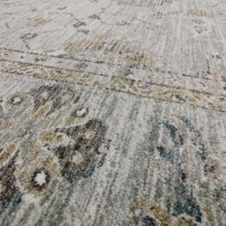 The Rug Shop UK Blue Border Floral Traditional Polyester Easy to Clean Area Rug - Size: 200 cm x 300 cm - thumbnail 2