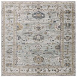 The Rug Shop UK Blue Border Floral Traditional Polyester Easy to Clean Area Rug - Size: 200 cm x 300 cm - thumbnail 3