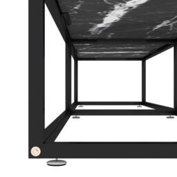Berkfield Home TV Cabinet Black Marble 180x40x40.5 cm Tempered Glass - thumbnail 6