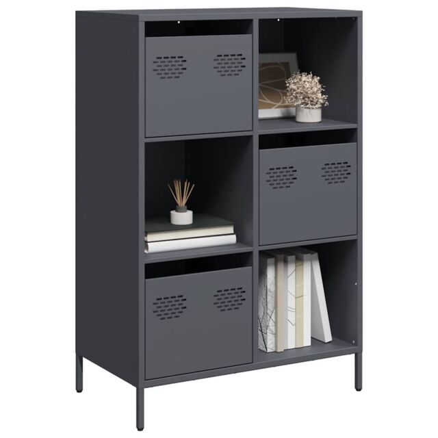 Berkfield Home Highboard Anthracite 68x39x103.5 cm Steel - image 1