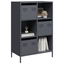 Berkfield Home Highboard Anthracite 68x39x103.5 cm Steel - thumbnail 1