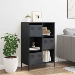 Berkfield Home Highboard Anthracite 68x39x103.5 cm Steel - thumbnail 3