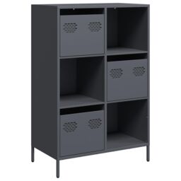 Berkfield Home Highboard Anthracite 68x39x103.5 cm Steel - thumbnail 2