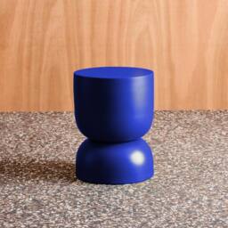 sweeek Side table, end table, metal bedside table Ø32 x H42cm in Blue - thumbnail 2