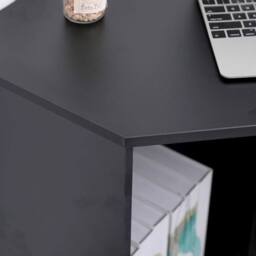 FORGEVIO Black Computer Desk PC Laptop Table Corner Home Office Study Gaming - thumbnail 5