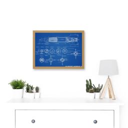 Artery8 Military V-2 Rocket Aggregat 4 Ballistic Missile Blueprint Plan Artwork Framed Wall Art Print A4 in Light Oak - thumbnail 2