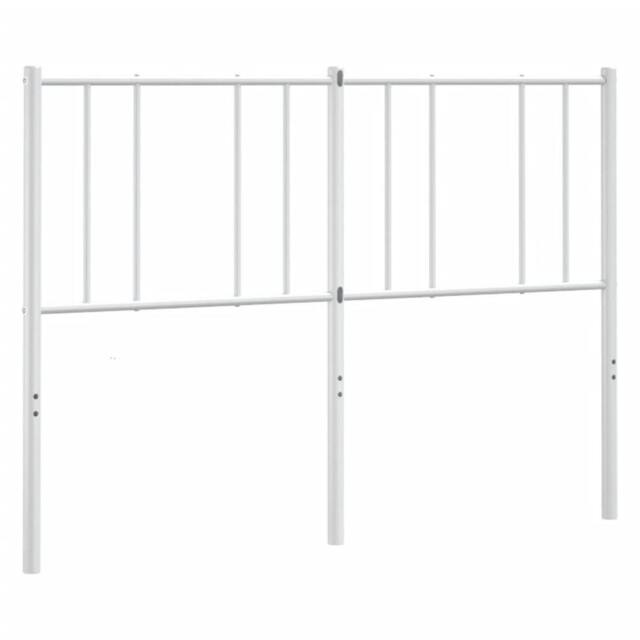 Berkfield Home Metal Headboard White 160 cm - image 1