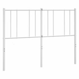 Berkfield Home Metal Headboard White 160 cm - thumbnail 1