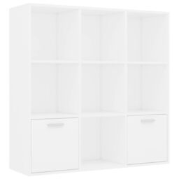 Berkfield Home Book Cabinet White 98x30x98 cm Engineered Wood - Size: 98 x 30 x 98 cm - thumbnail 2