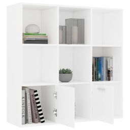 Berkfield Home Book Cabinet White 98x30x98 cm Engineered Wood - Size: 98 x 30 x 98 cm - thumbnail 6