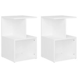 Berkfield Home Bedside Cabinets 2 pcs White 35x35x55 cm Engineered Wood - Size: 35 x 35 x 55 cm - thumbnail 2