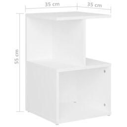 Berkfield Home Bedside Cabinets 2 pcs White 35x35x55 cm Engineered Wood - Size: 35 x 35 x 55 cm - thumbnail 6