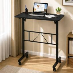 Levede Height Adjustable Standing Desk Office Workstation for PC Laptop in Black - thumbnail 3