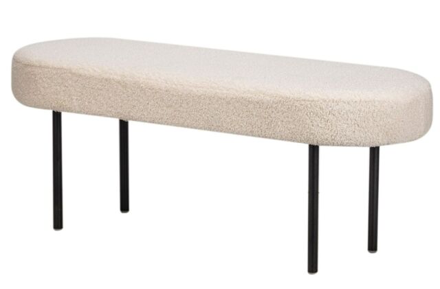 Nordlys Scandinavian Design Bench Metal Legs in White - image 1