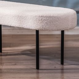 Nordlys Scandinavian Design Bench Metal Legs in White - thumbnail 3