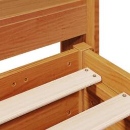 Berkfield Home Decorative Bed Frame without Mattress Wax Brown 200x200 cm Solid - thumbnail 9