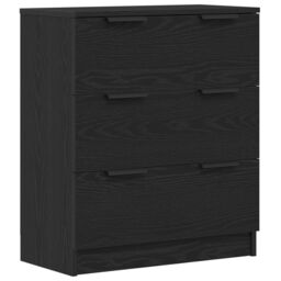 Berkfield Home 3 Piece Sideboards Black Oak Engineered Wood - thumbnail 6