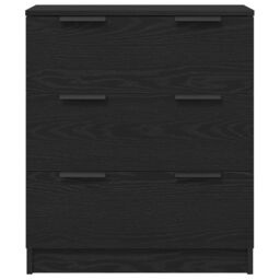 Berkfield Home 3 Piece Sideboards Black Oak Engineered Wood - thumbnail 8