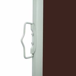 Berkfield Home Patio Retractable Side Awning 140x600 cm Brown - thumbnail 5